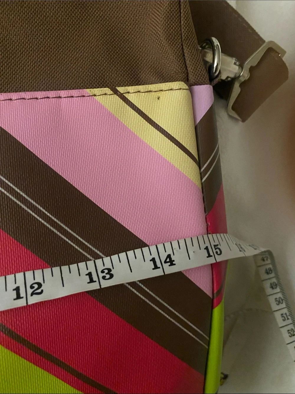 Jackie Brown Multi-Stripe Laptop Shoulder Bag